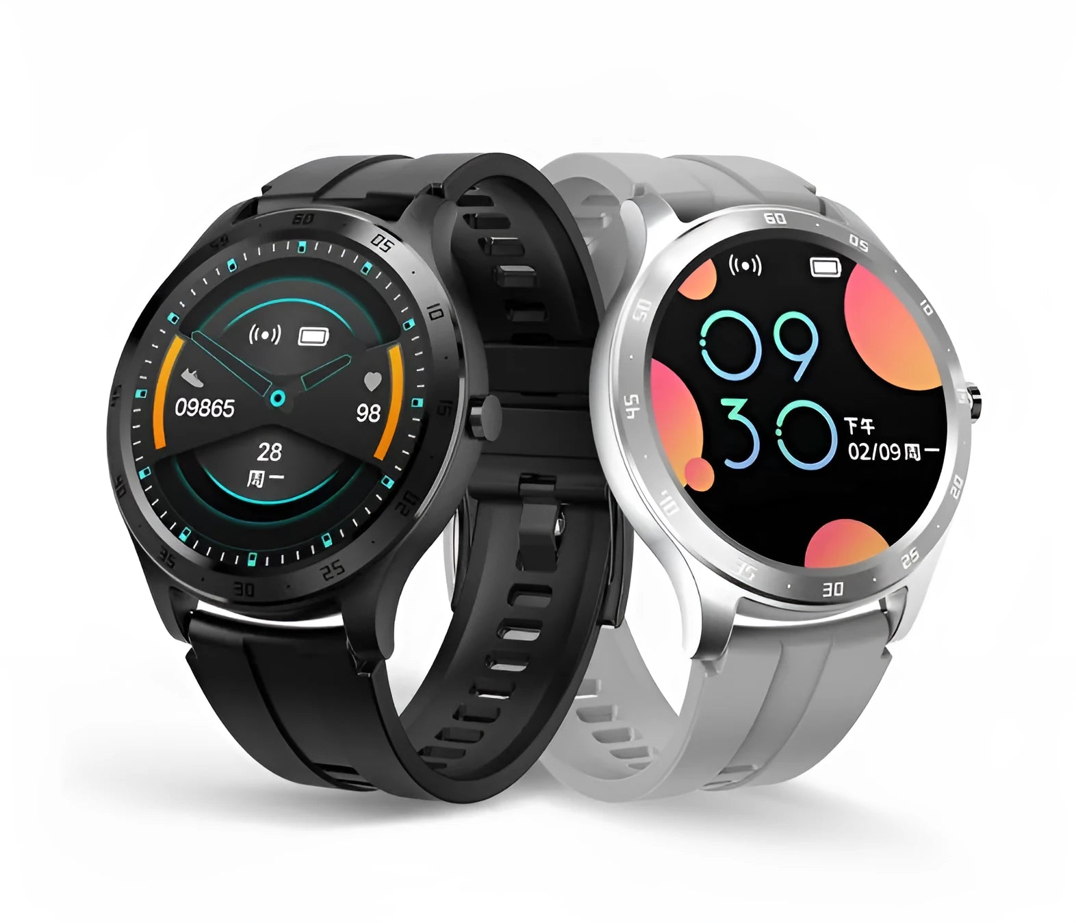 S20 smart sleep bracelet with colour screen on a wrist, showing health data display.