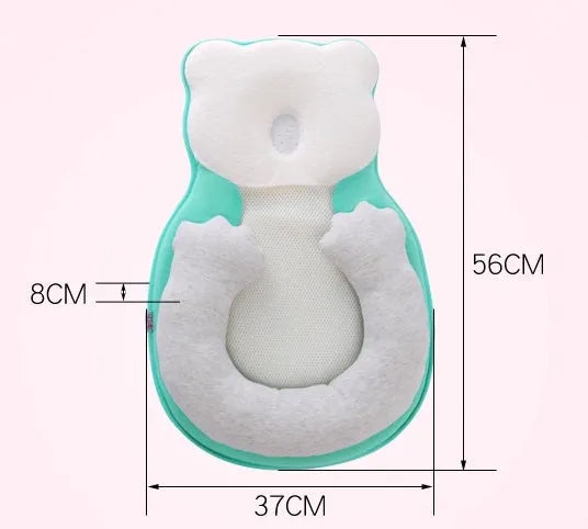 Portable folding baby travel bed with cotton cushion and flat sleep pillow
