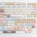 High Sea Salt Cat themed PBT keycap set showing 26 keys and optional 7u space bar supplement