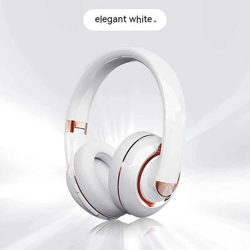 Bluetooth 5.2 wireless headphones with microphone, 40mm driver, Type-C charging, in Classic Black
