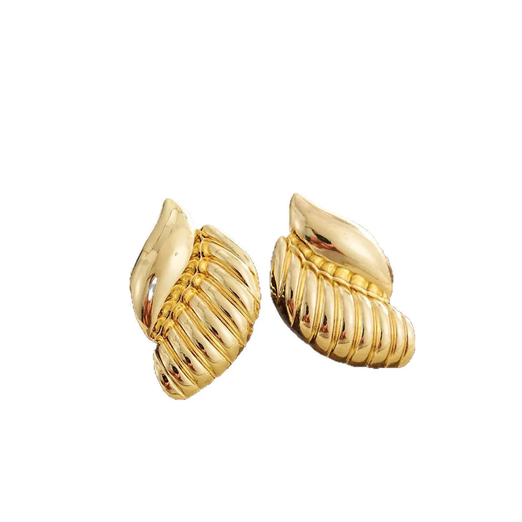 Gold threaded water drop earrings for women with lightweight drop shape and hypoallergenic metal