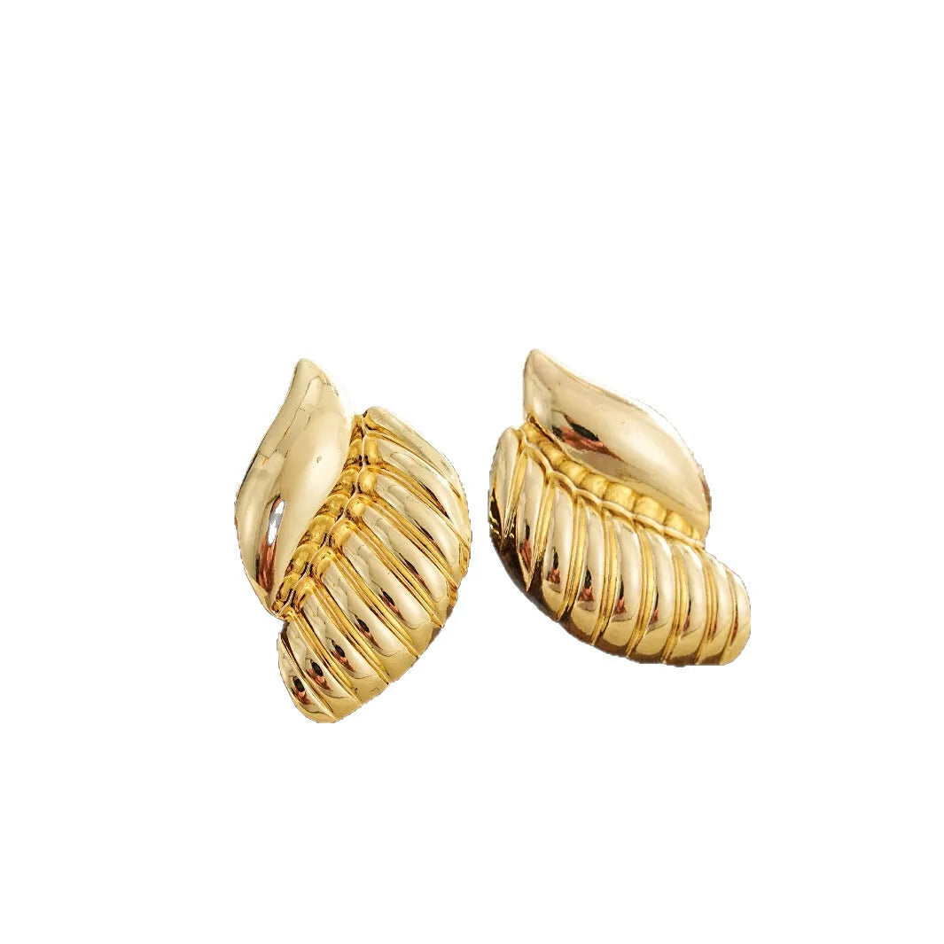 Gold threaded water drop earrings for women with lightweight drop shape and hypoallergenic metal