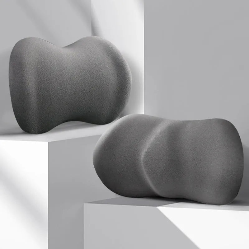 Car seat headrest pillow and lumbar support cushion set in five colour options