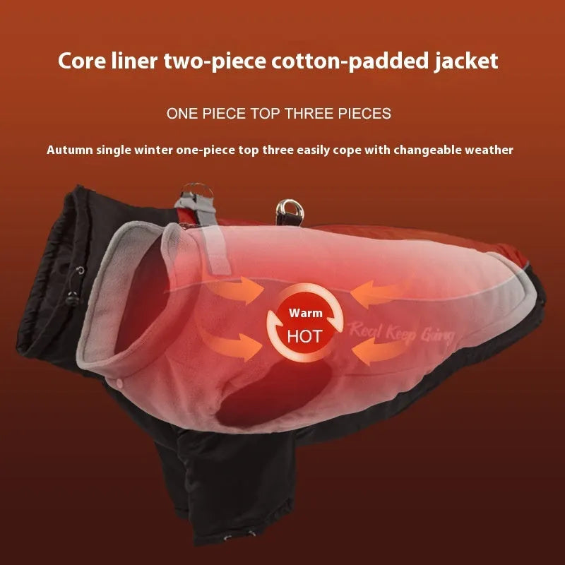 Polar fleece liner dog jacket in multiple colours and sizes for cats and dogs