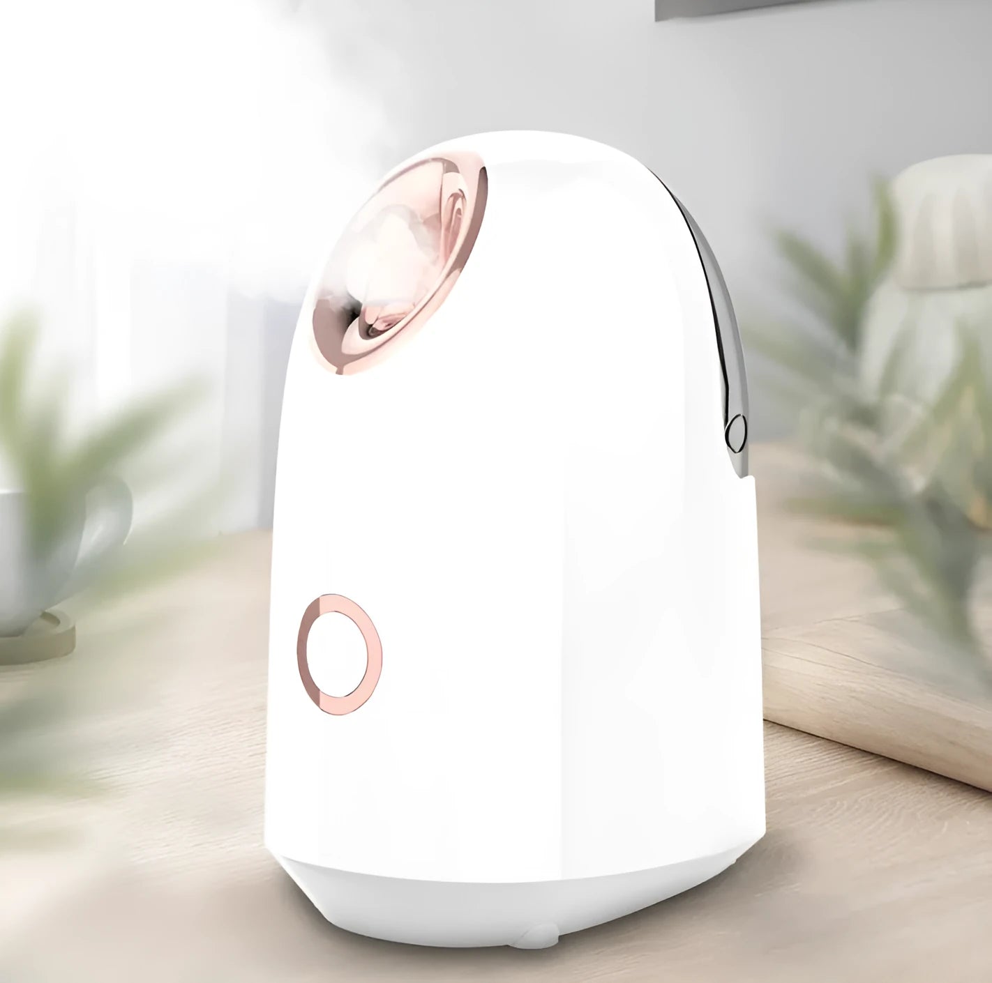 White steam facial spray hydration apparatus with 150ml water tank and 220V USA plug