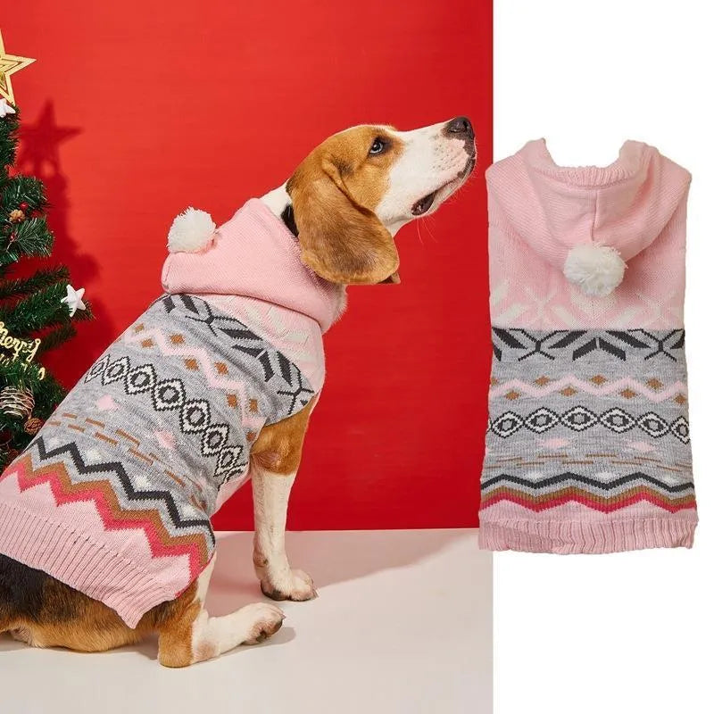 Green diamond pattern acrylic pet sweater for dogs and cats