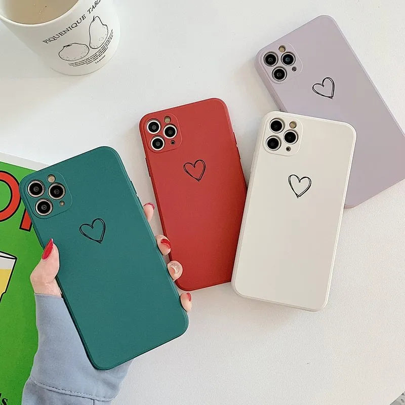 Solid colour TPU silicone back cover case for Apple iPhone on a table