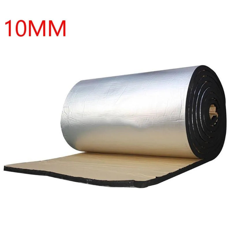Silver automotive aluminium foil sound insulation mat 50cm x 200cm for firewall heat and noise reduction