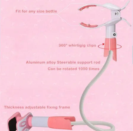 Blue baby feeding bracket with 1.05 metre extended length for lactation stage support