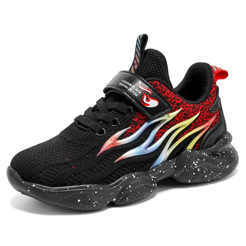 Boys fashion mesh sneakers with textile and TPU upper in beige colour option