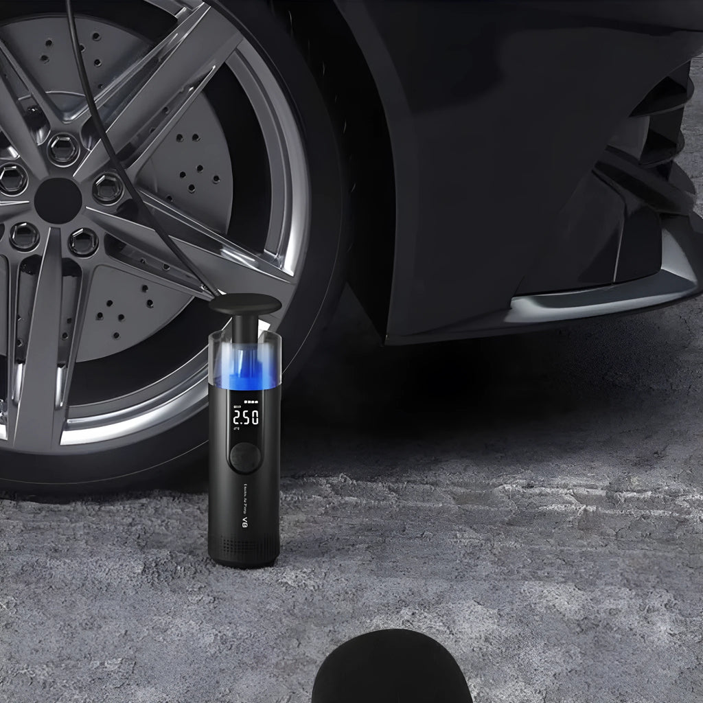 CS-V8 electric tyre inflator with digital display and long cable for vehicle maintenance