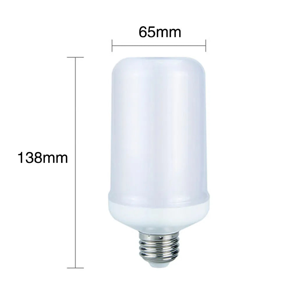 Atmosphere decorative flame effect LED bulb emitting a flickering fake fire light.
