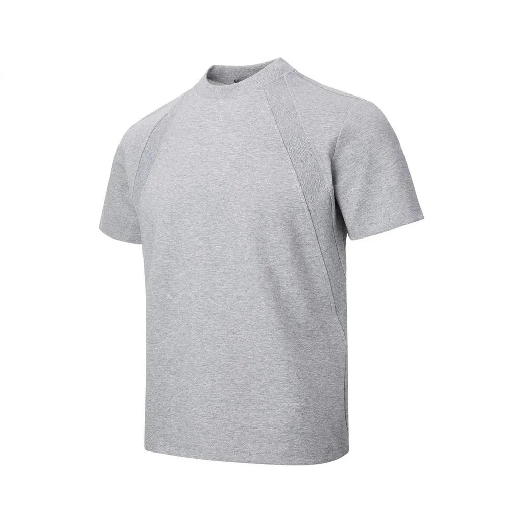 Air layer stitching short sleeve top in loose fit polyester