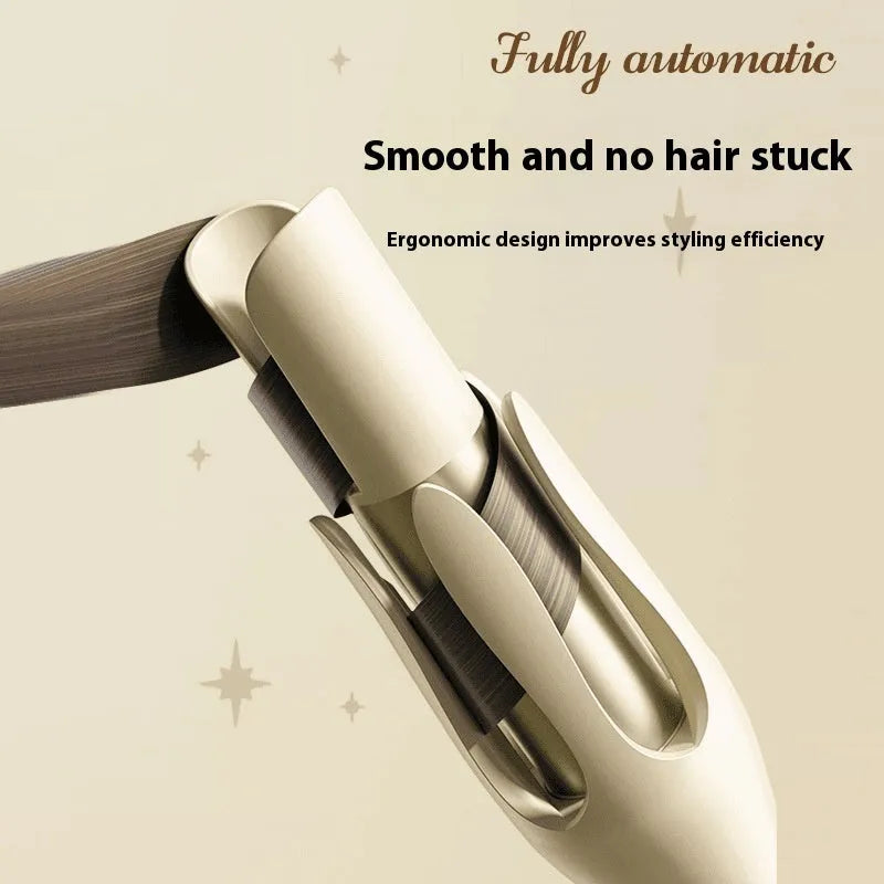 Automatic hair curler with a 32mm barrel in a two-tone colour option, shown with a plug adapter.