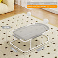 Large grey fabric pet kennel with bracket frame for cats and puppies