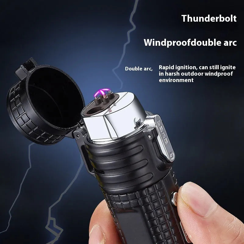 TH727 multi-function waterproof metal flashlight lighter in camouflage colour