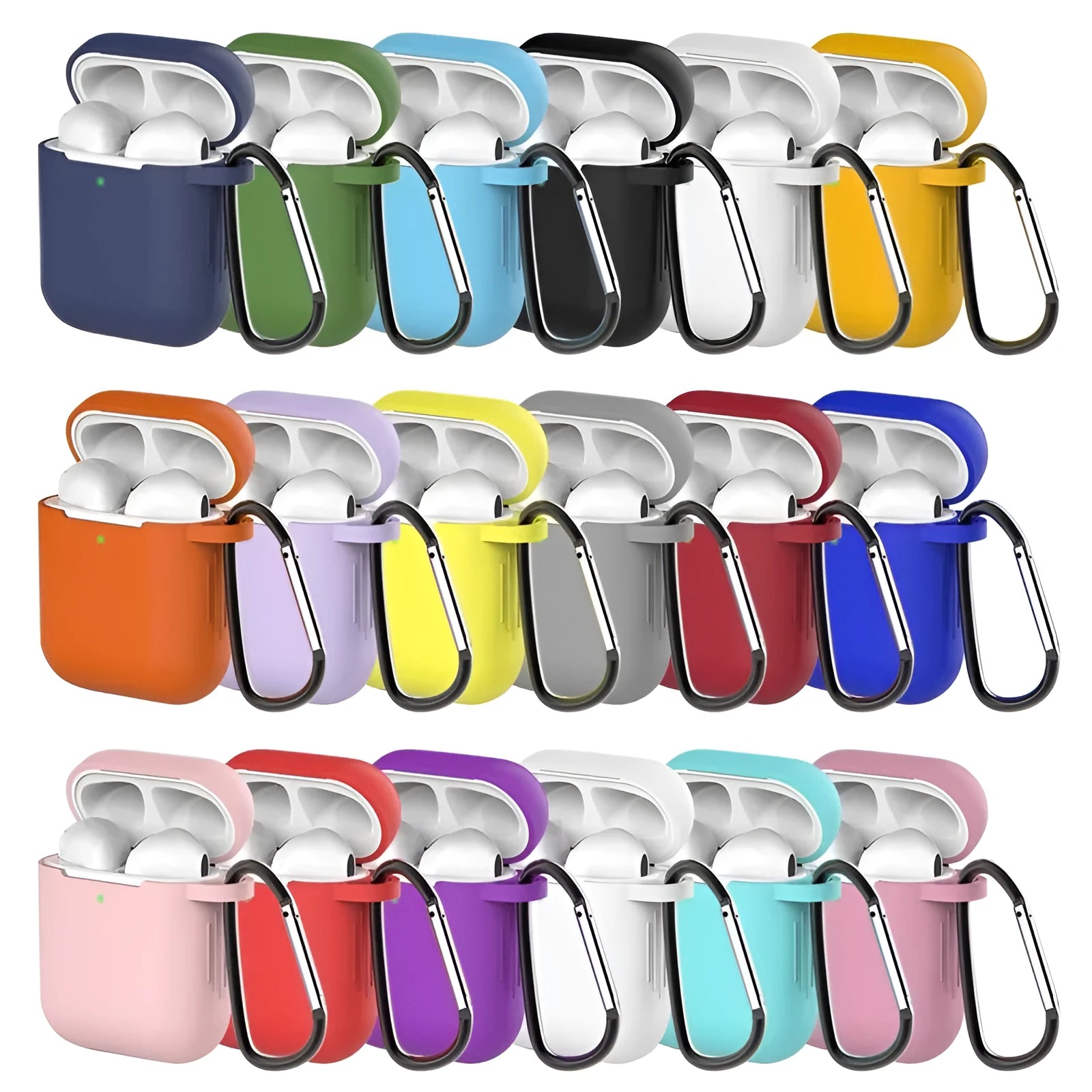Silicone protective cover for Apple AirPods 1st and 2nd generation in various colours
