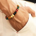 Natural stone beaded bracelet with lava stones for essential oil aromatherapy