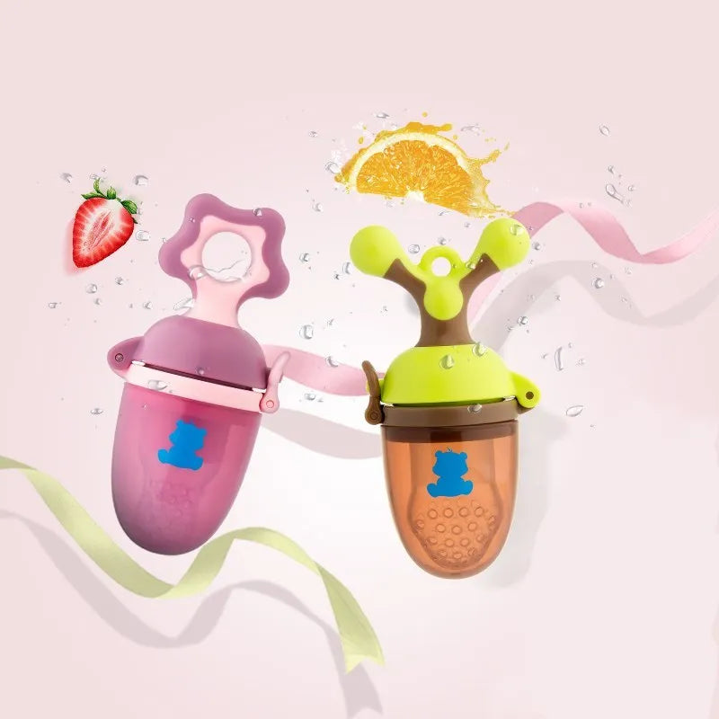 Polypropylene baby bite trainer for teething relief in green colour with textured chewing surface