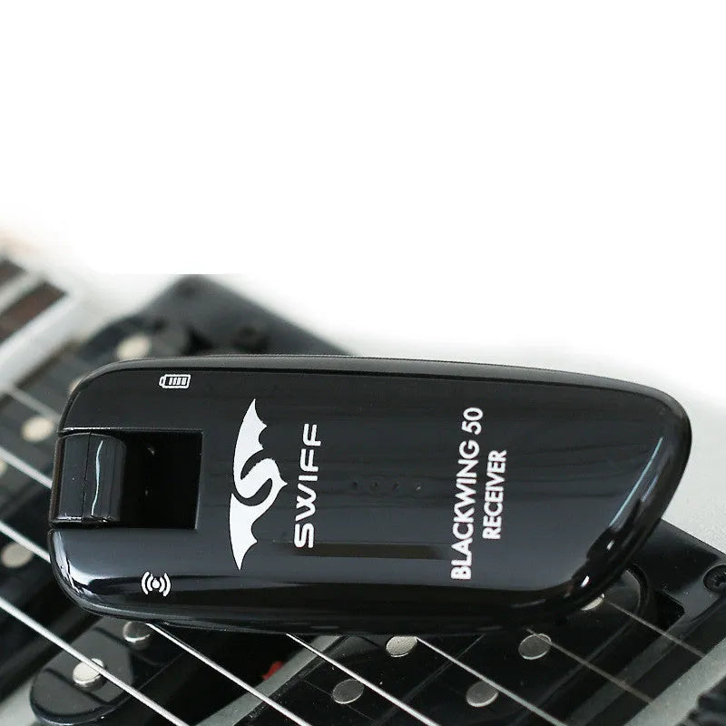 WS-50 wireless transmitter and receiver set with LED display for electric guitar, 50m UHF range