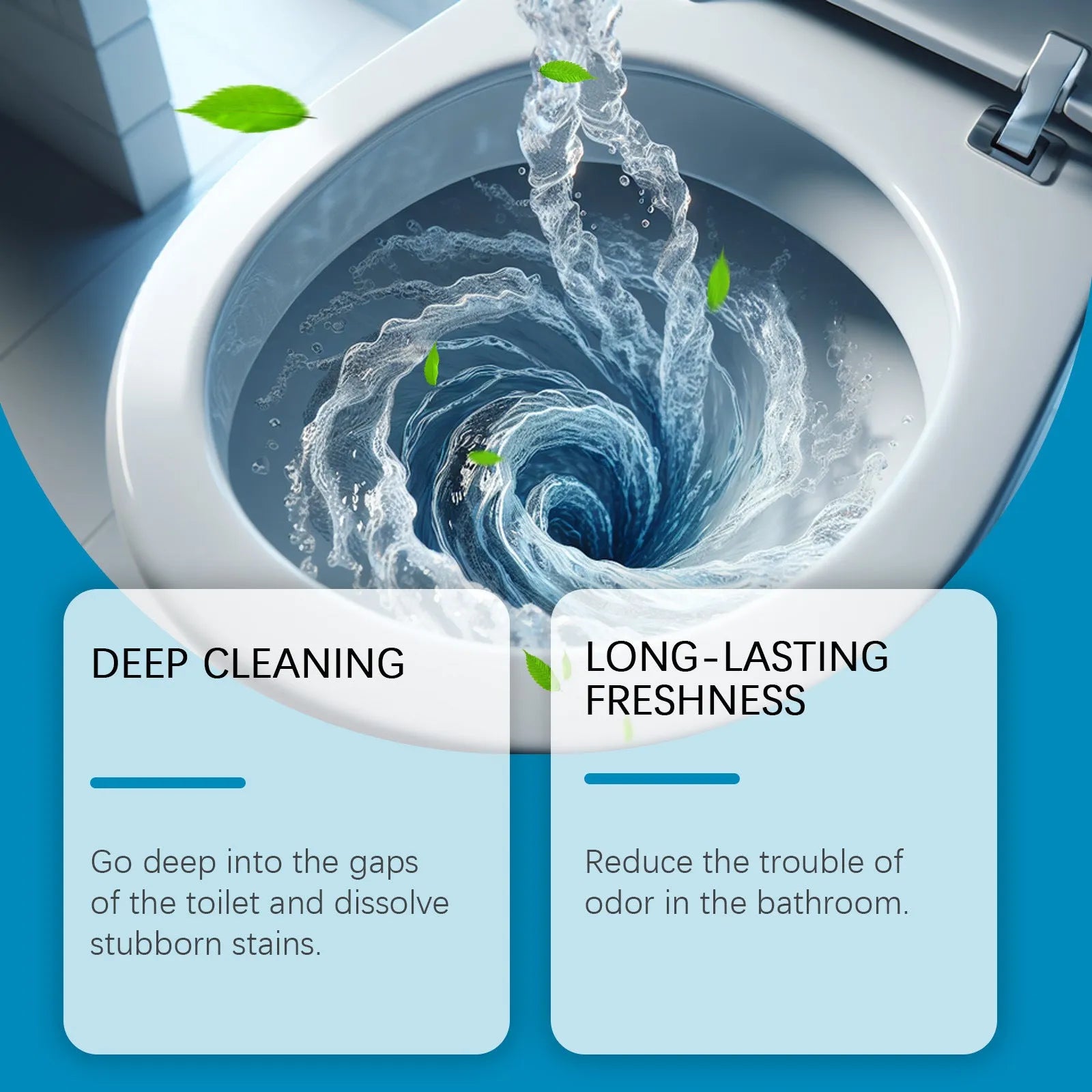 Four sachets of toilet cleaning powder for removing urine stains and odours