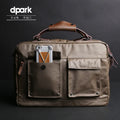 Dpark black laptop bag with a single shoulder strap, sized for a 14 or 15 inch laptop.