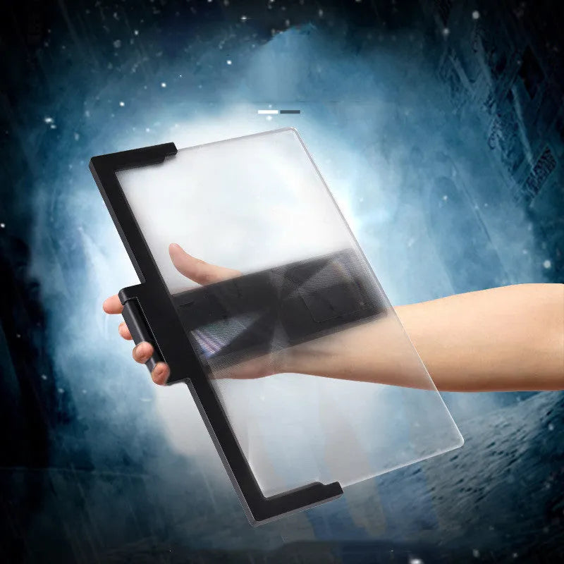 Black and white acrylic mobile phone stand with transparent screen support