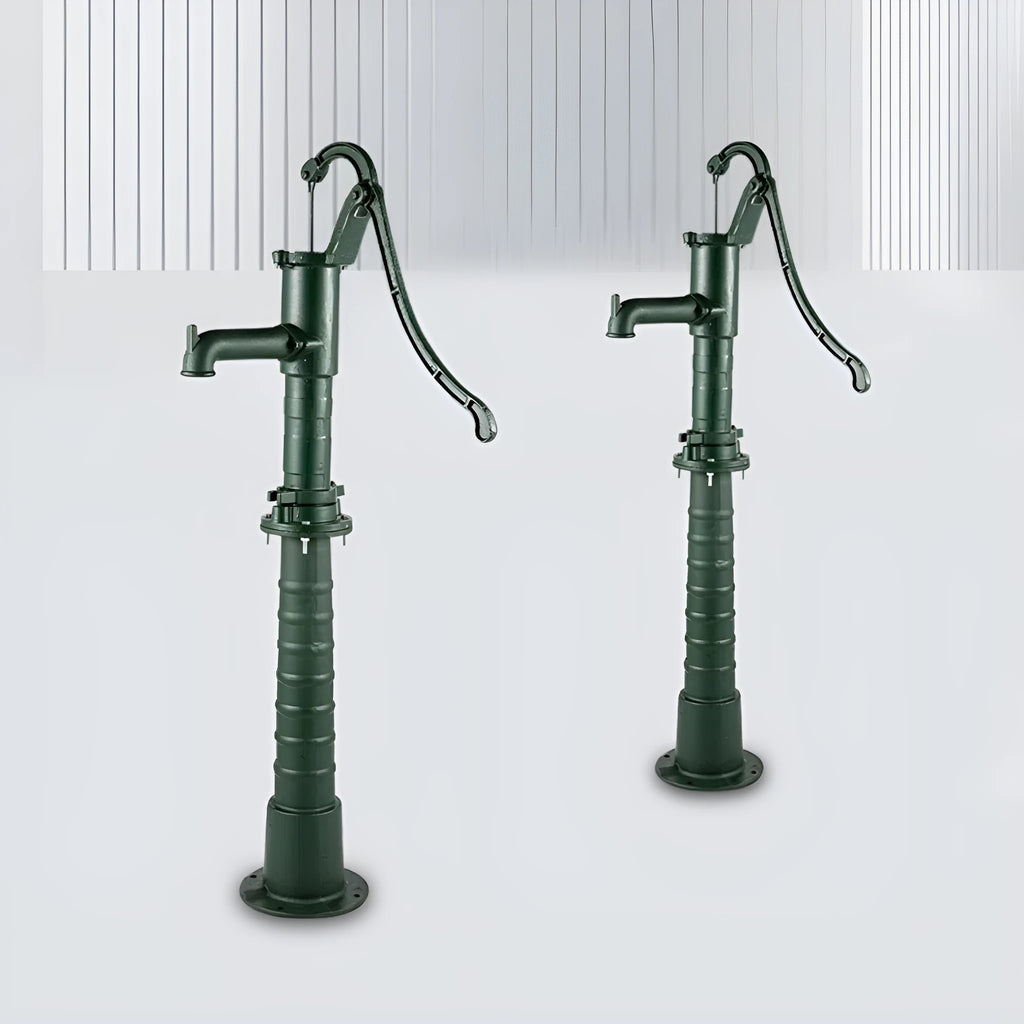 Cast iron manual water suction round pump for courtyard pool and fountain use