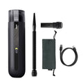 Baseus handheld cordless car vacuum cleaner with blowing hose, shown in black next to its 60ml dust cup.