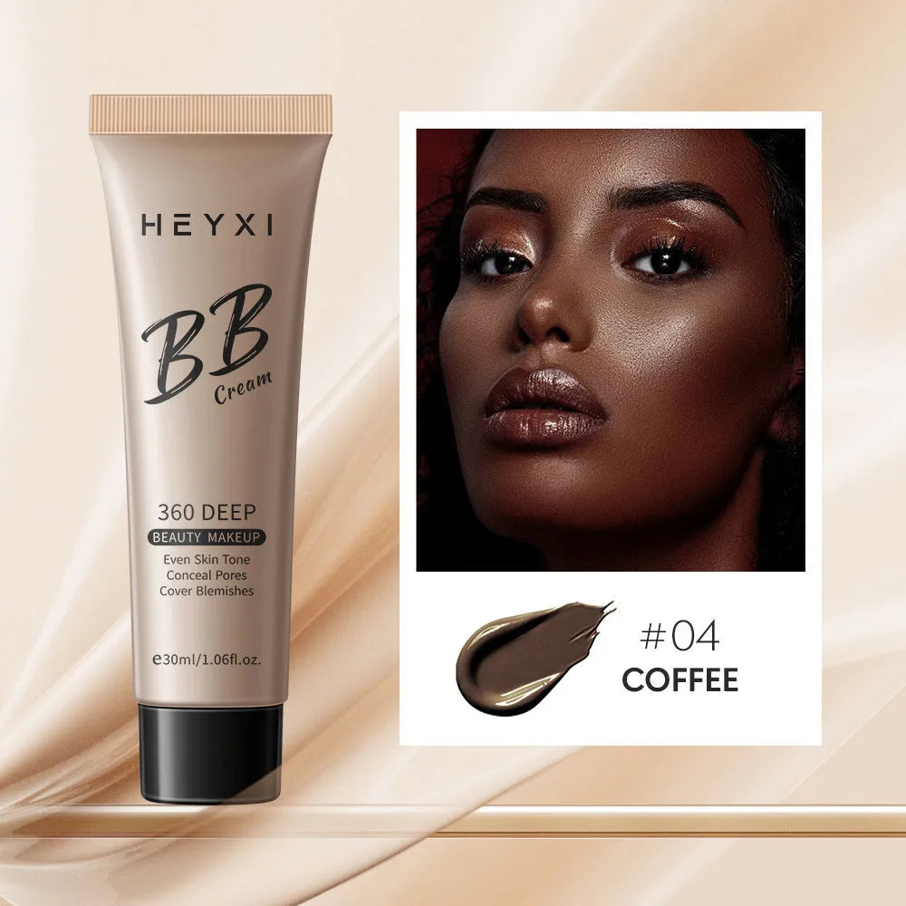 Waterproof sweat-proof BB cream in four shade colours 01 02 03 04