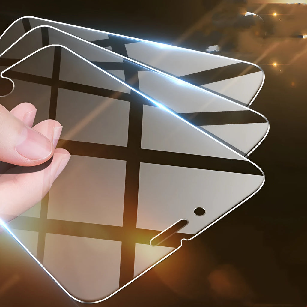 Tempered glass screen protector for iPhone with transparent anti-fingerprint surface