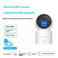 Zhou Shi wireless indoor security camera with screen display mounted on wall bracket