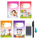 Hard cover magic practice writing book set with disappearing ink for calligraphy exercises