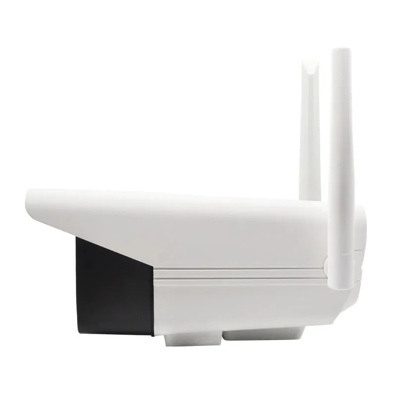 White outdoor smart security camera with 3.6mm lens for 1080P HD recording and infrared night vision