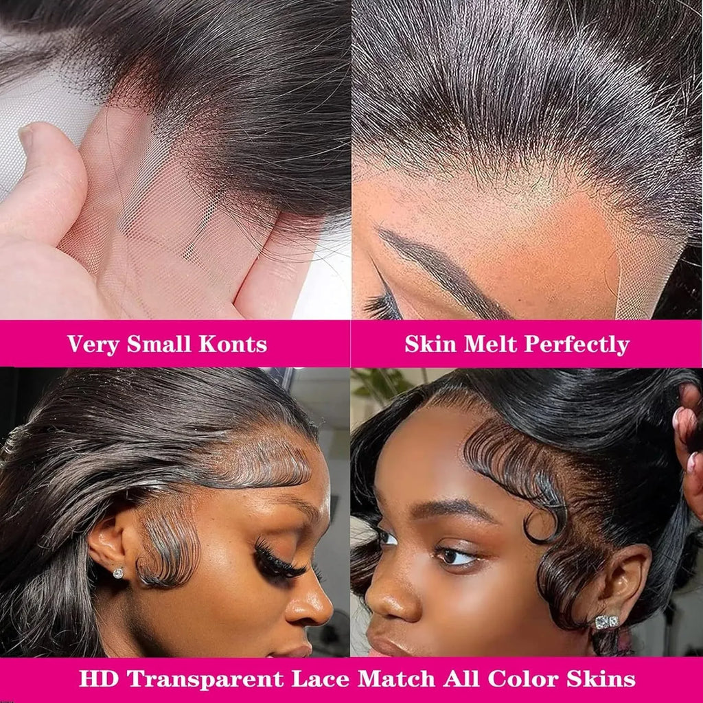 Black synthetic full-head wig with curly medium-to-long waves on a lace mesh cap.