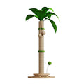 Vertical cat scratching post with natural hemp rope wrap in a canna colour on a simple frame.
