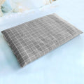 Winter dog bed soft plush mat grey rectangular design for indoor pet sleeping