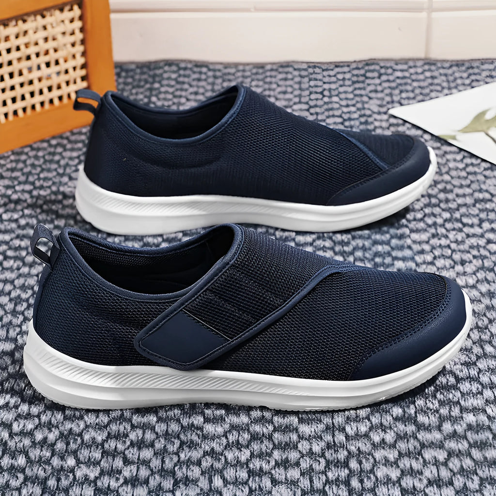 Summer outdoor walking shoes with mesh upper and Velcro closure in four colour options