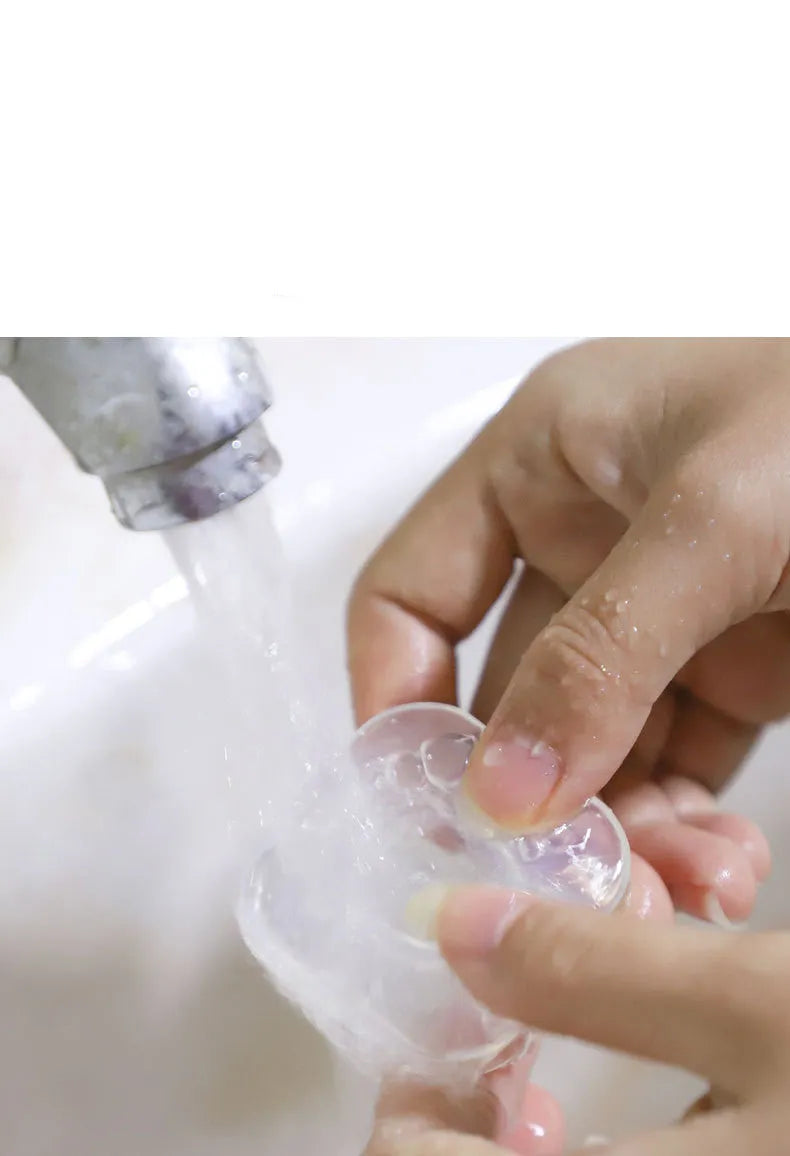 Transparent silicone nano gel adhesive pads in square and circular shapes for phone mounting