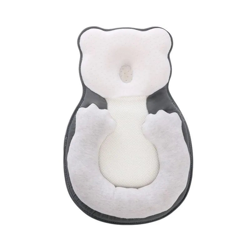 Portable folding baby travel bed with cotton cushion and flat sleep pillow