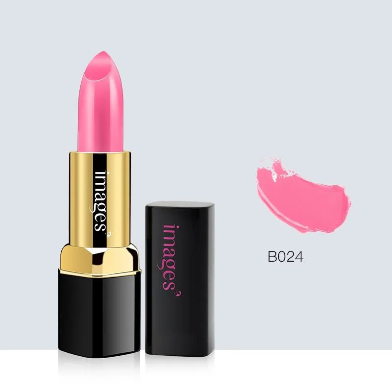 Moisturising lipstick bullet in one of ten colours including coral red, classic red, and barbie pink.