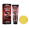 Graphene wax car scratch repair kit with 60ml bottle and sponge applicator for vehicle paint restoration