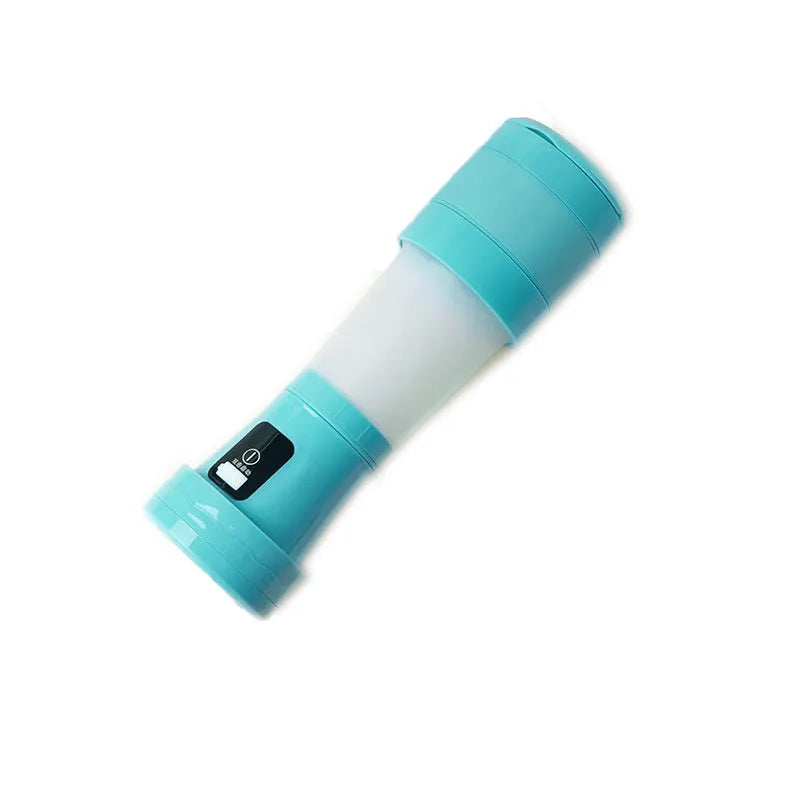 Blue portable USB blender with 450ml cup and folding design for travel smoothies
