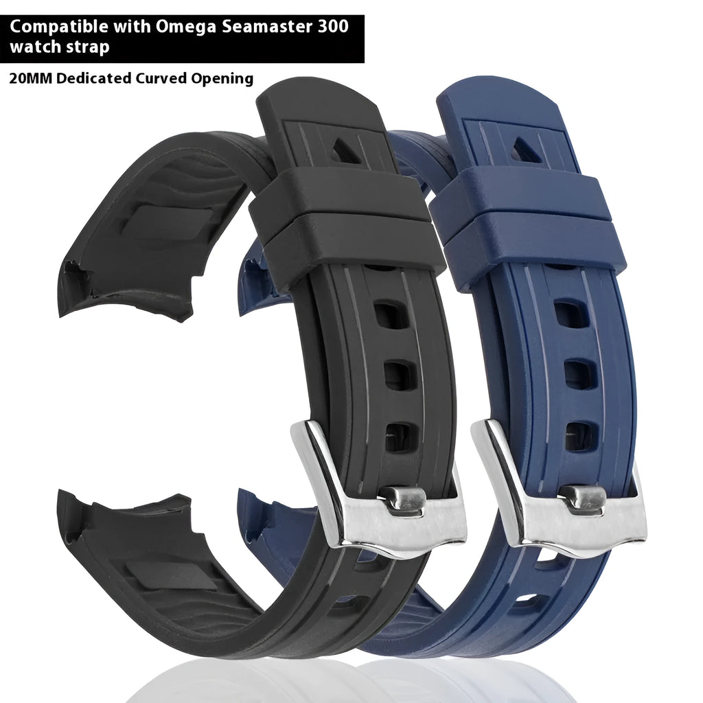 Original style watch strap with silver buckle shown in multiple colour options including Army Green, Sapphire Blue, and Black.