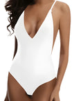 Women's V-neck tankini swim top available in sizes S to 5XL