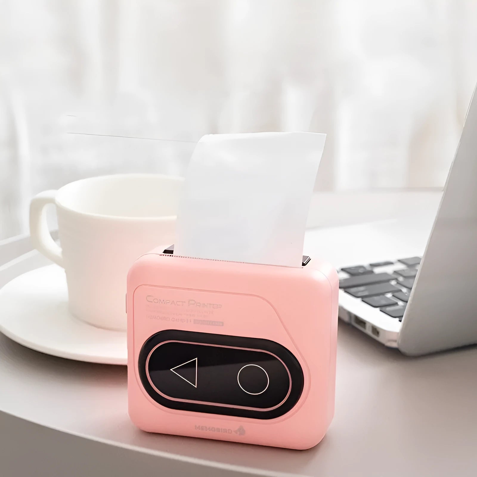 Bluetooth mini thermal printer in avocado green pink small yellow duck or white colours with 87x79x39mm dimensions