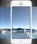 Tempered glass screen protector for iPhone models 4 to X with anti-scratch cover