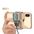 Black clip-on mobile phone radiator with aluminium alloy heatsink for smartphones