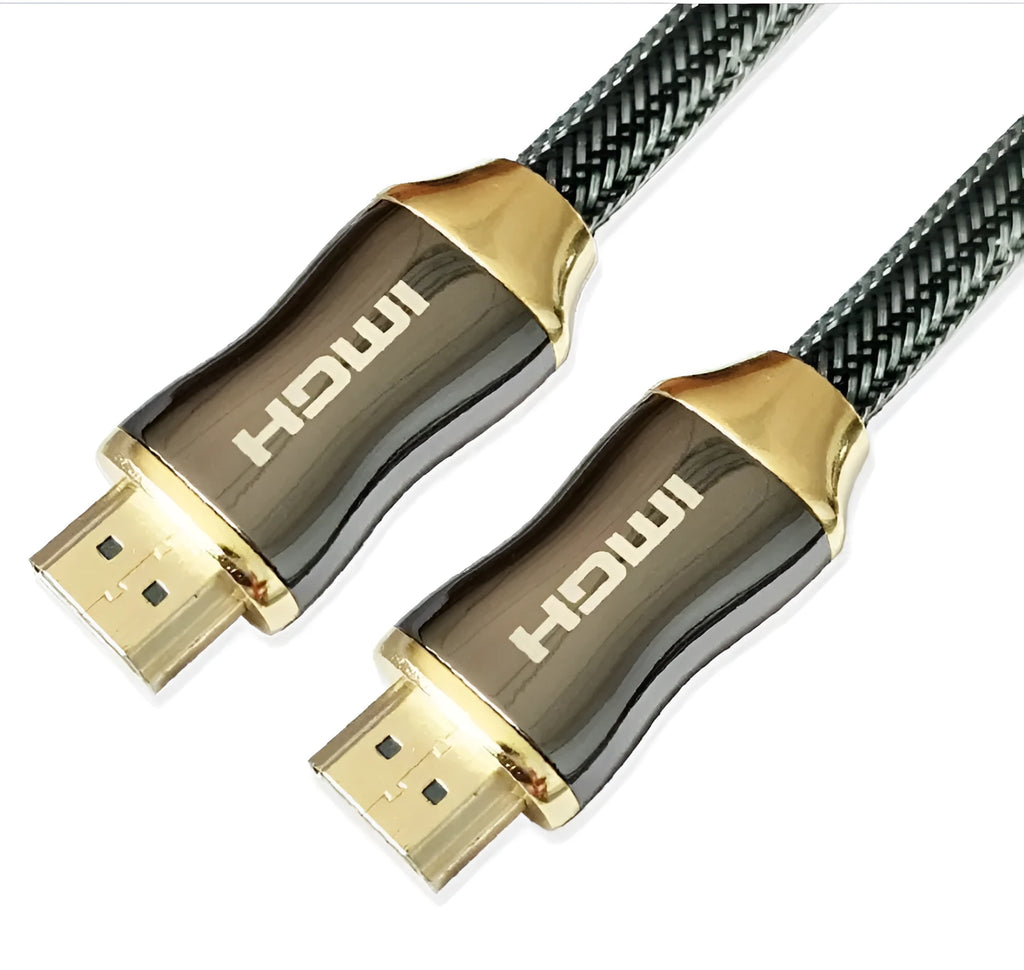 HDMI cable with connectors shown, available in lengths from 1 to 10 metres for projector and monitor connections.