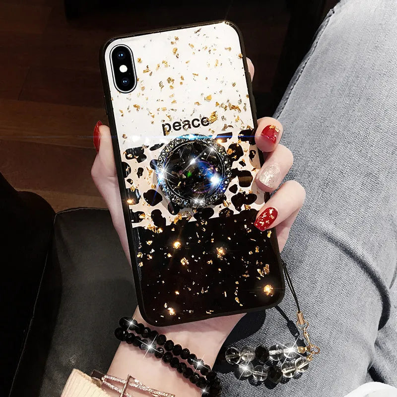 Leopard print TPU back cover case for Samsung Galaxy and Apple iPhone smartphones.